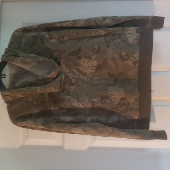 Victoria's Secret PINK Everyday Lounge Hoodie Sweatshirt Tropical Leaves Floral - Picture 5 of 6